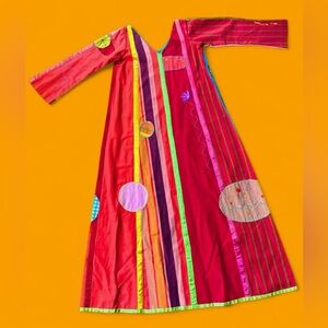1970s Mexican JOSEFA Dress Kaftan Patchwork